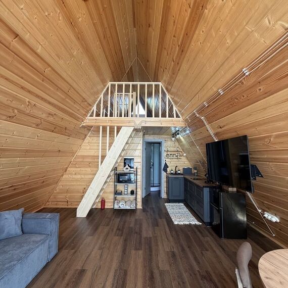 A-frame «Графит» домик из дерева 4х местный. Фото 21