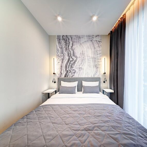 Студия с видом на бассейн и французским балконом 312. Фото 20