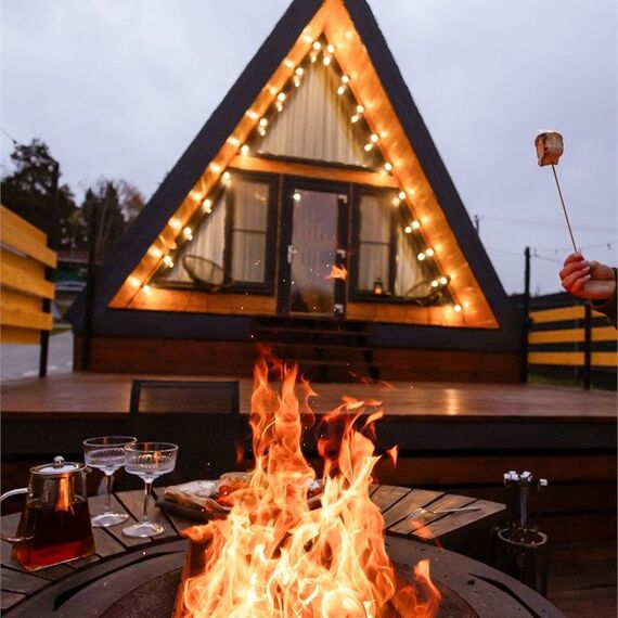 A-frame «Петрол» домик из дерева 4х местный. Фото 2