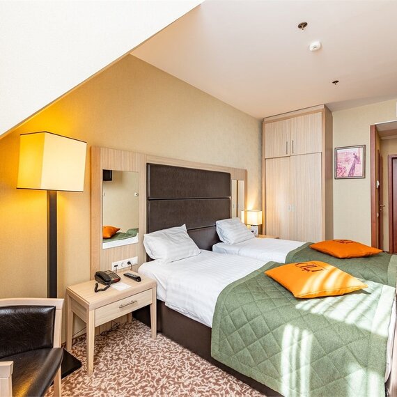 Стандарт Плюс мансардный с раздельными кроватями. Фото 2