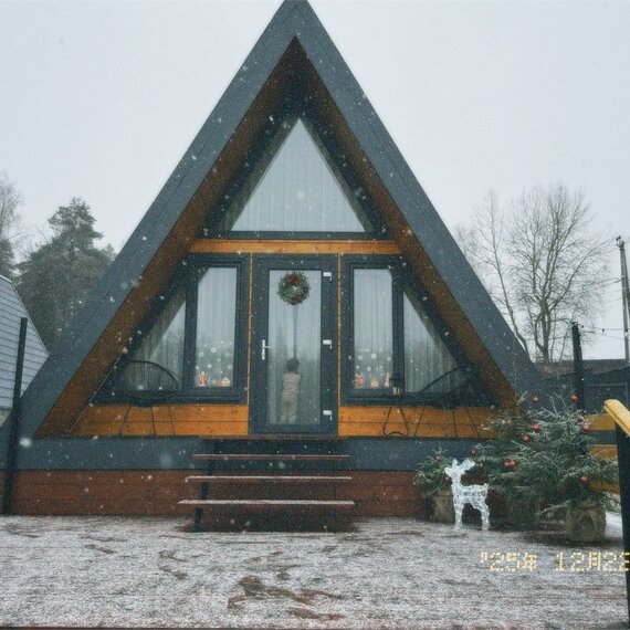 A-frame «Терракот» домик из дерева 4х местный. Фото 17