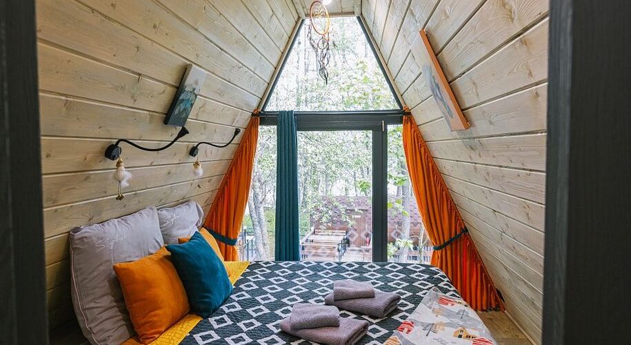 Гостевые дома у водоёма ЁLKI Правдинское озеро A-frame - Фото 2