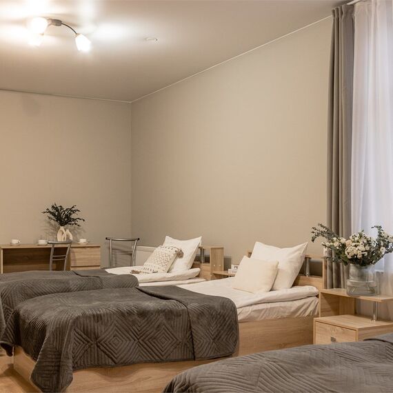 Трехместный номер с раздельными кроватями. Фото 12