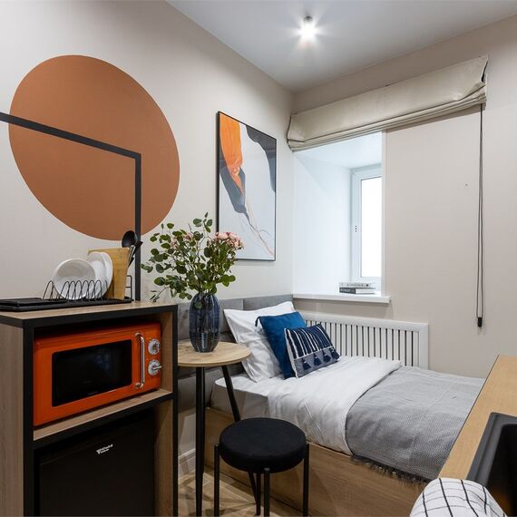 Одноместные Апартаменты с кухней. Фото 8