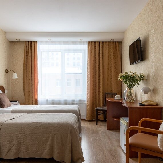 Стандартный номер с 1 или 2 кроватями. Фото 5