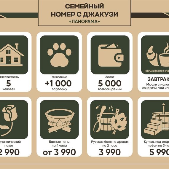 Семейный номер с джакузи «Панорама». Фото 37