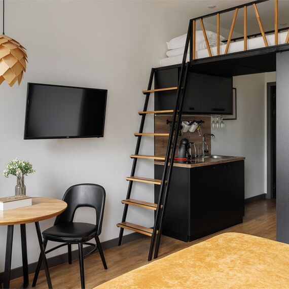 Улучшенный номер студио с видом на Невский проспект DBL+SINGLE/TRIPLE. Фото 22