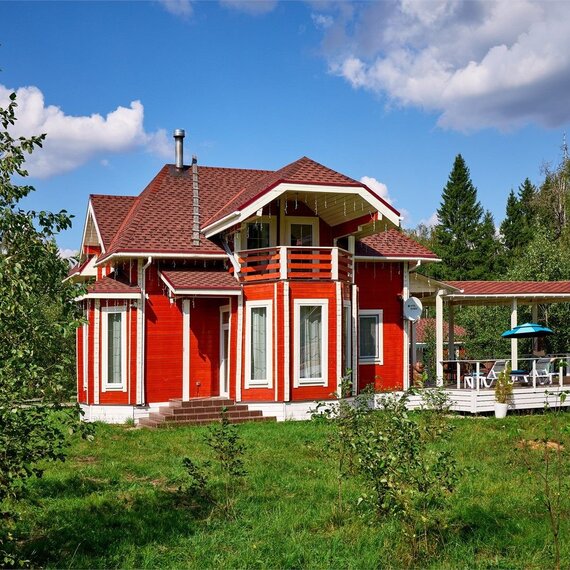 ШАЛЕ ДЕ ЛЮКС ИЗ БРУСА С КУПЕЛЬЮ НА ДРОВАХ. Фото 2