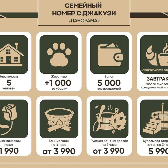 Семейный номер с джакузи «Панорама». Фото 27