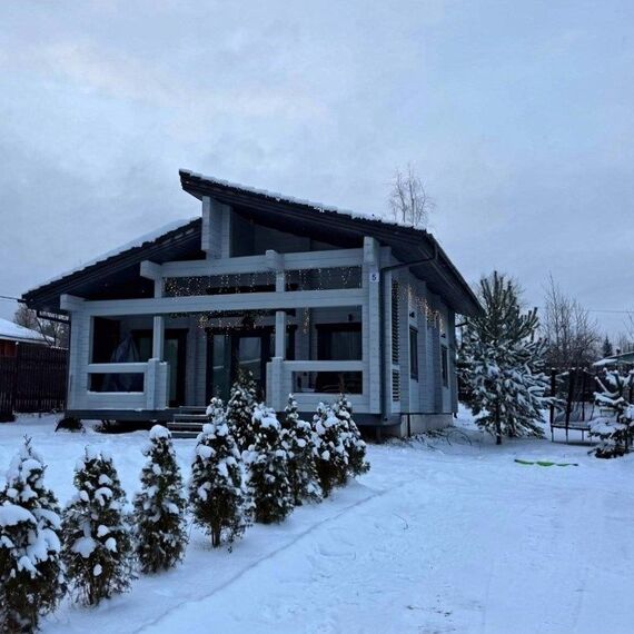 Дом из бруса с камином и баней из осины 4+2. Фото 31