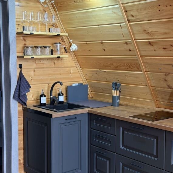 A-frame «Графит» домик из дерева 4х местный. Фото 14
