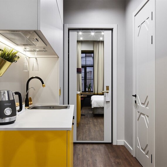 Стандартный номер с кухней, от 17 кв.м. Фото 4