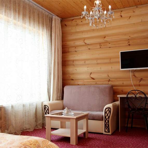 Двуспальный номер в Эко-Домике. Фото 16
