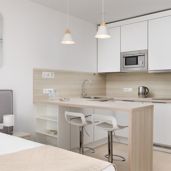 Стандарт с видом на город (высокий этаж). Фото 4