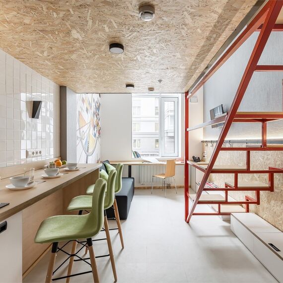 Дизайнерские двухуровневые апартаменты