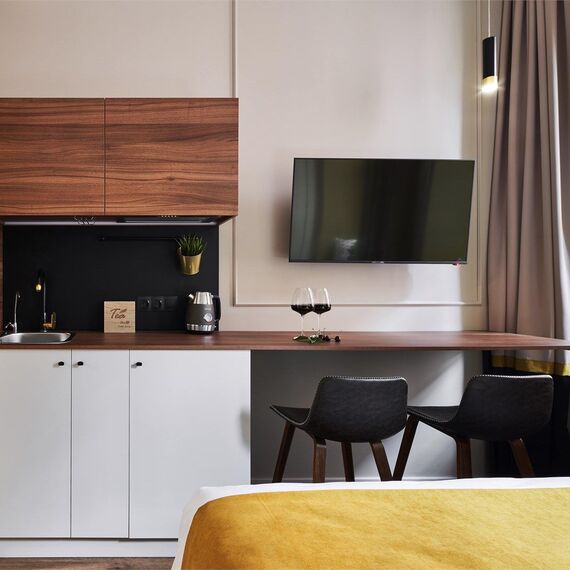 Номер студио с видом во двор. Фото 5